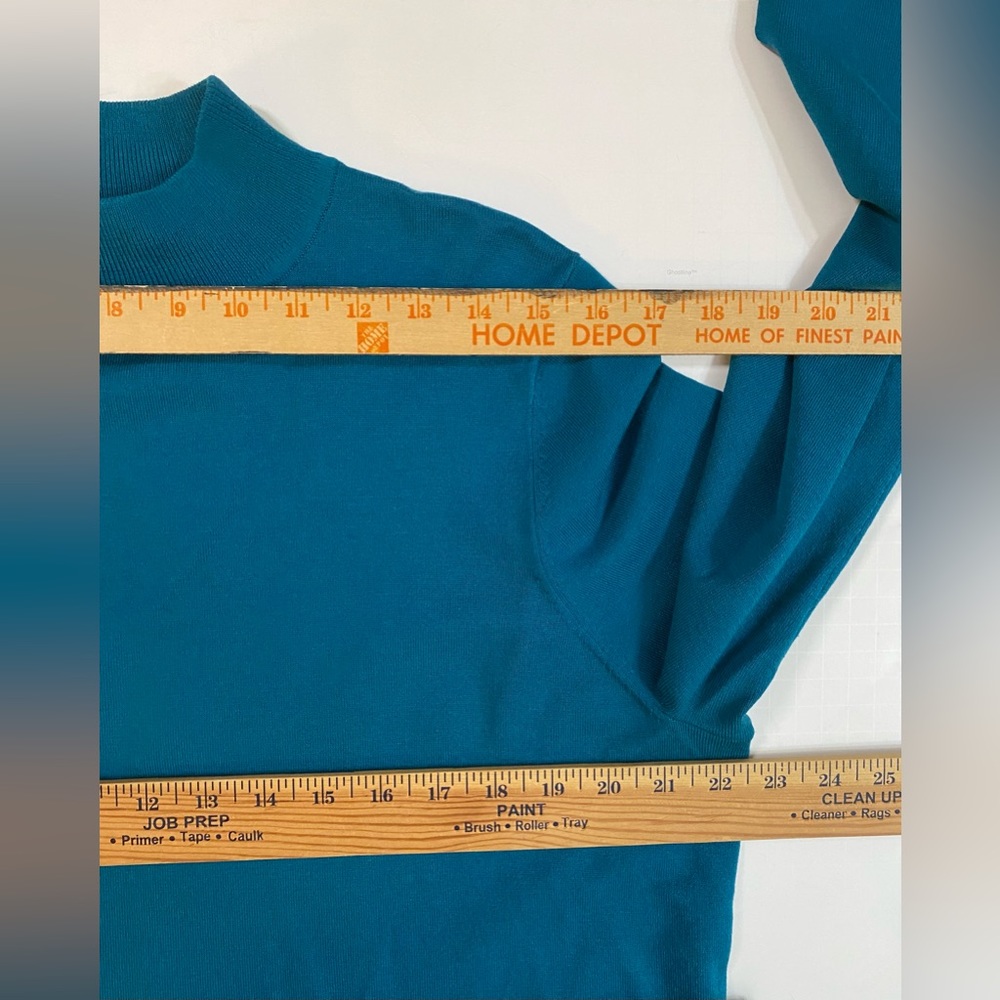 Pendleton Teal Silk Blend Lightweight Mock Neck S… - image 6